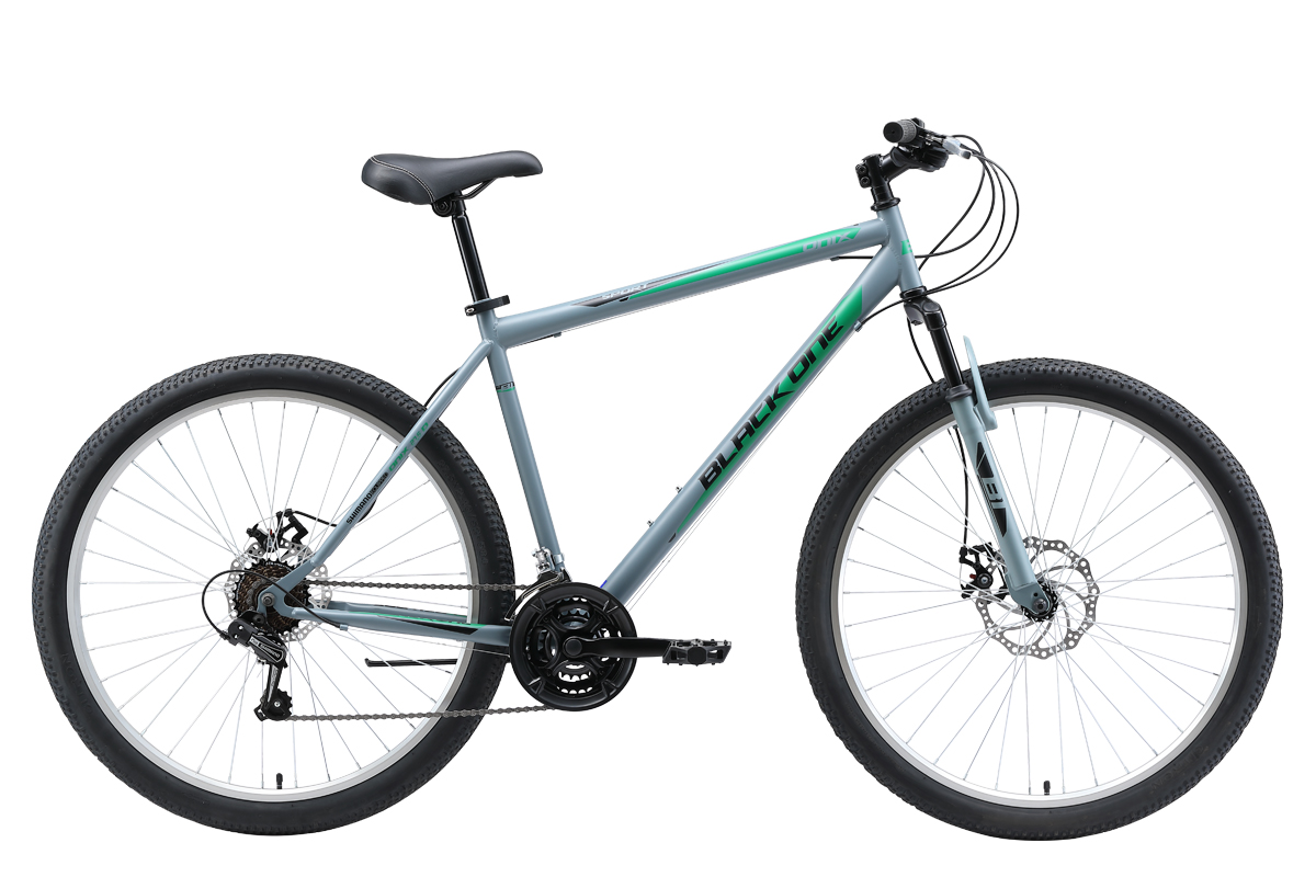 Велосипед Black One Onix 27.5 D (2019) серый/чёрный/зелёный