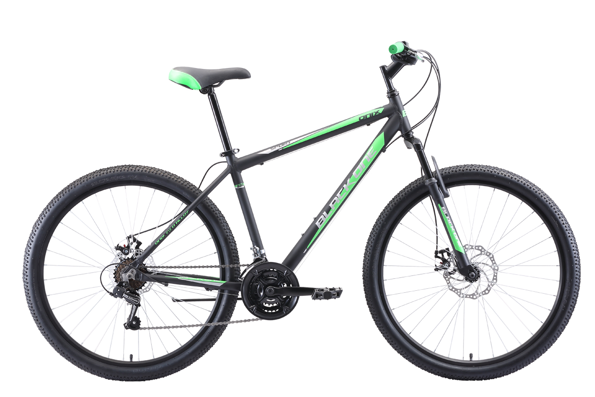 Велосипед Black One Onix 27.5 D Alloy (2020) чёрный/зелёный/серый